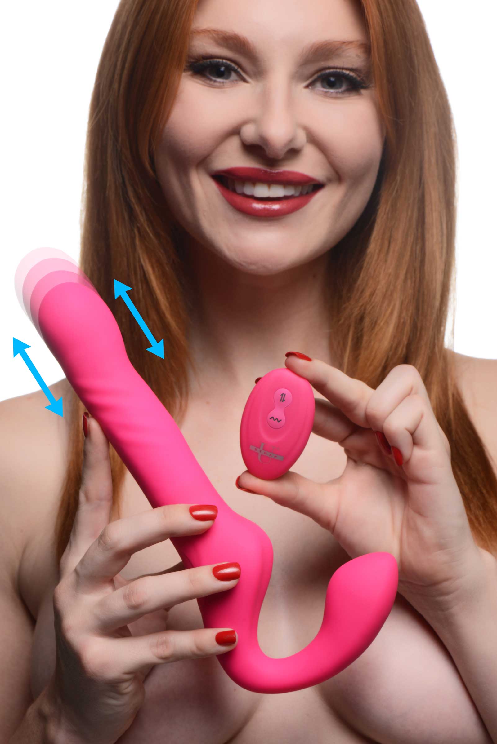 30X Thrusting and Vibrating Strapless Strap-On With Remote Control 1 30X Thrusting and Vibrating Strapless Strap-On With Remote Control