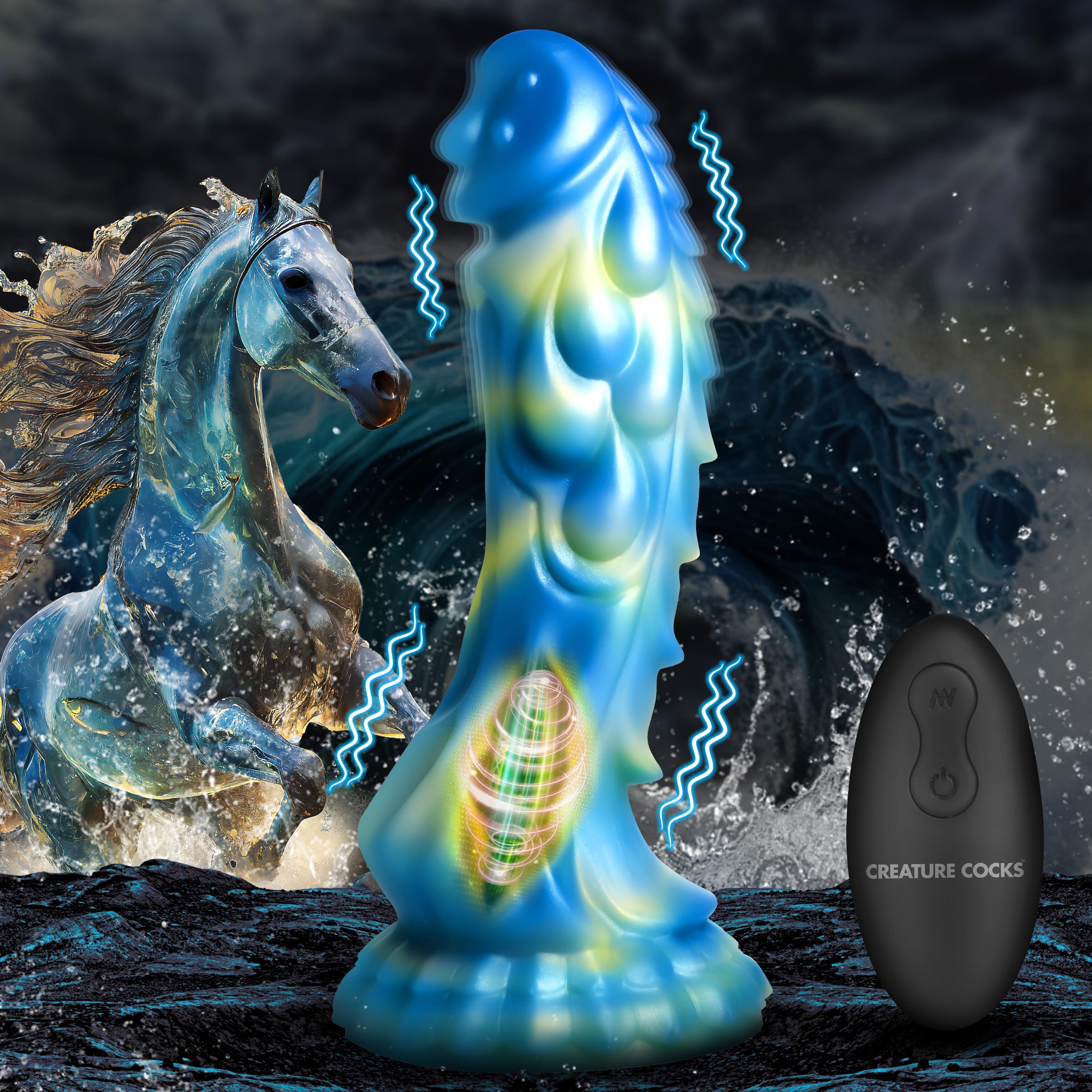 Sea Stallion Vibrating Silicone Dildo with Remote 1 Sea Stallion Vibrating Silicone Dildo with Remote