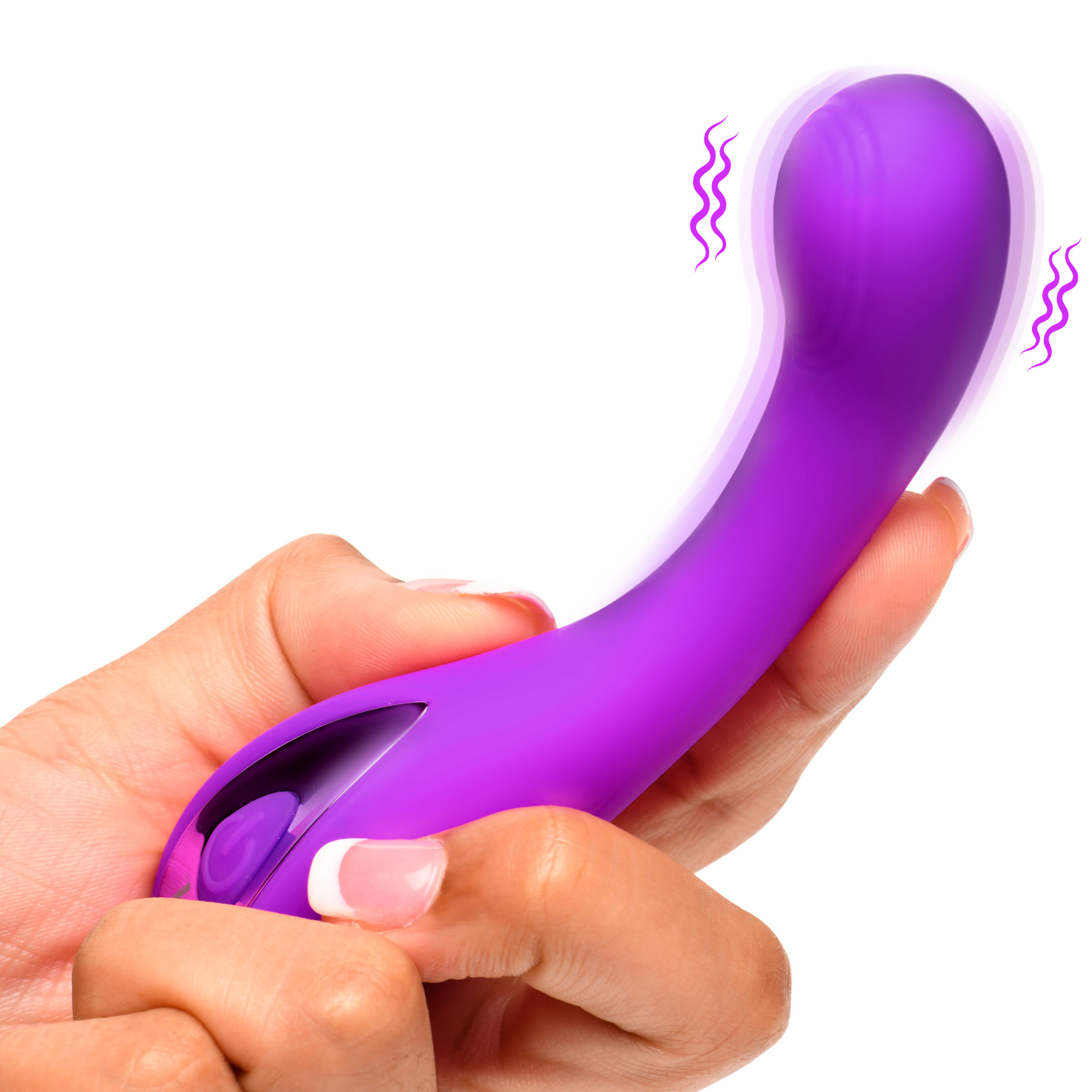 G-Spot Silicone Vibrator - Purple 1 G-Spot Silicone Vibrator - Purple