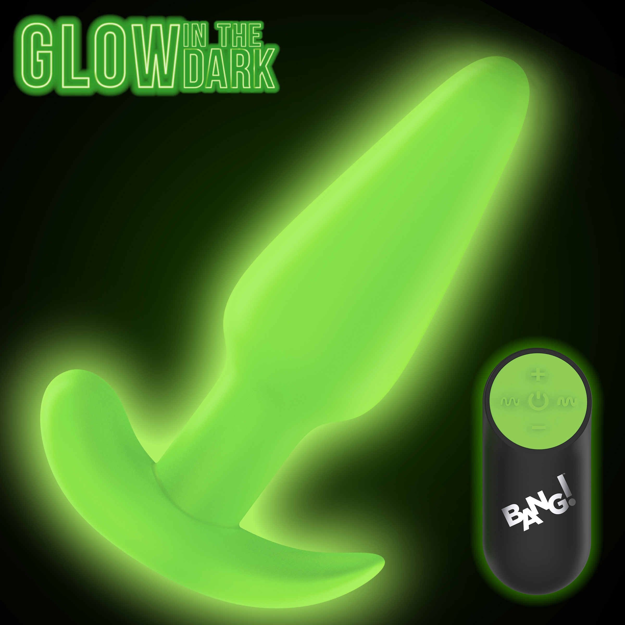 Glow-in-the-Dark Silicone Butt Plug 1 Glow-in-the-Dark Silicone Butt Plug