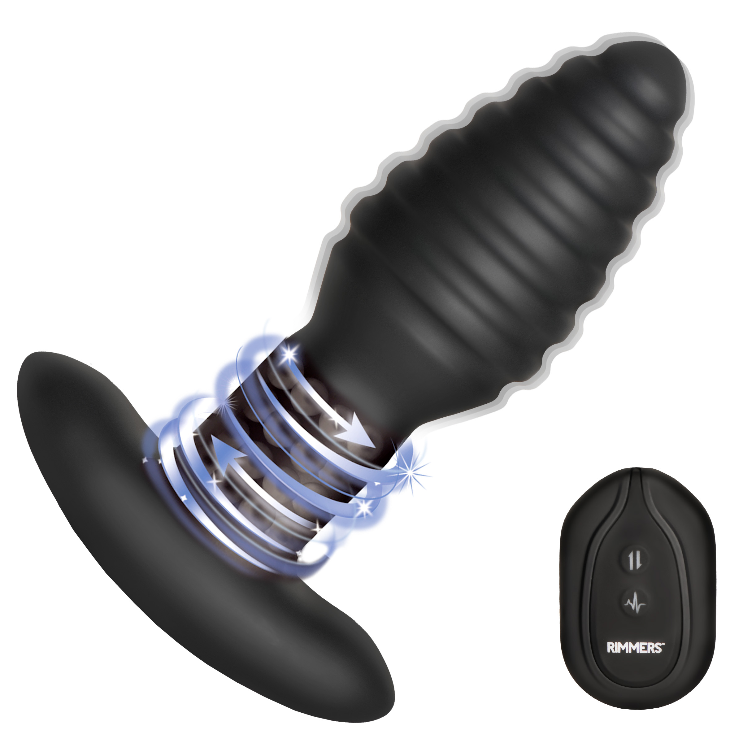 Model-E Vibrating Rimming Plug with Remote 1 Model-E Vibrating Rimming Plug with Remote