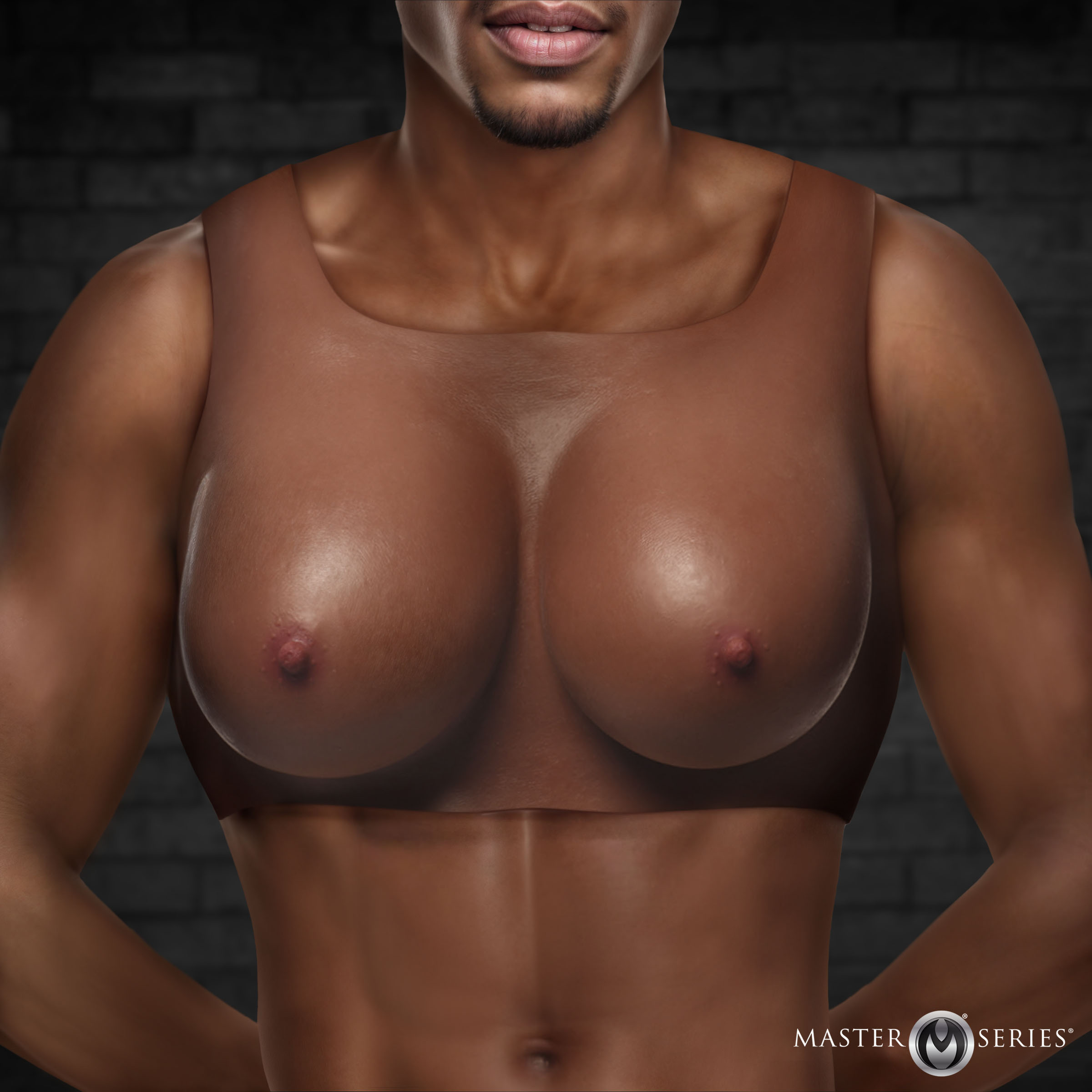 Perky Pair D-Cup Silicone Breasts - Dark 1 Perky Pair D-Cup Silicone Breasts - Dark