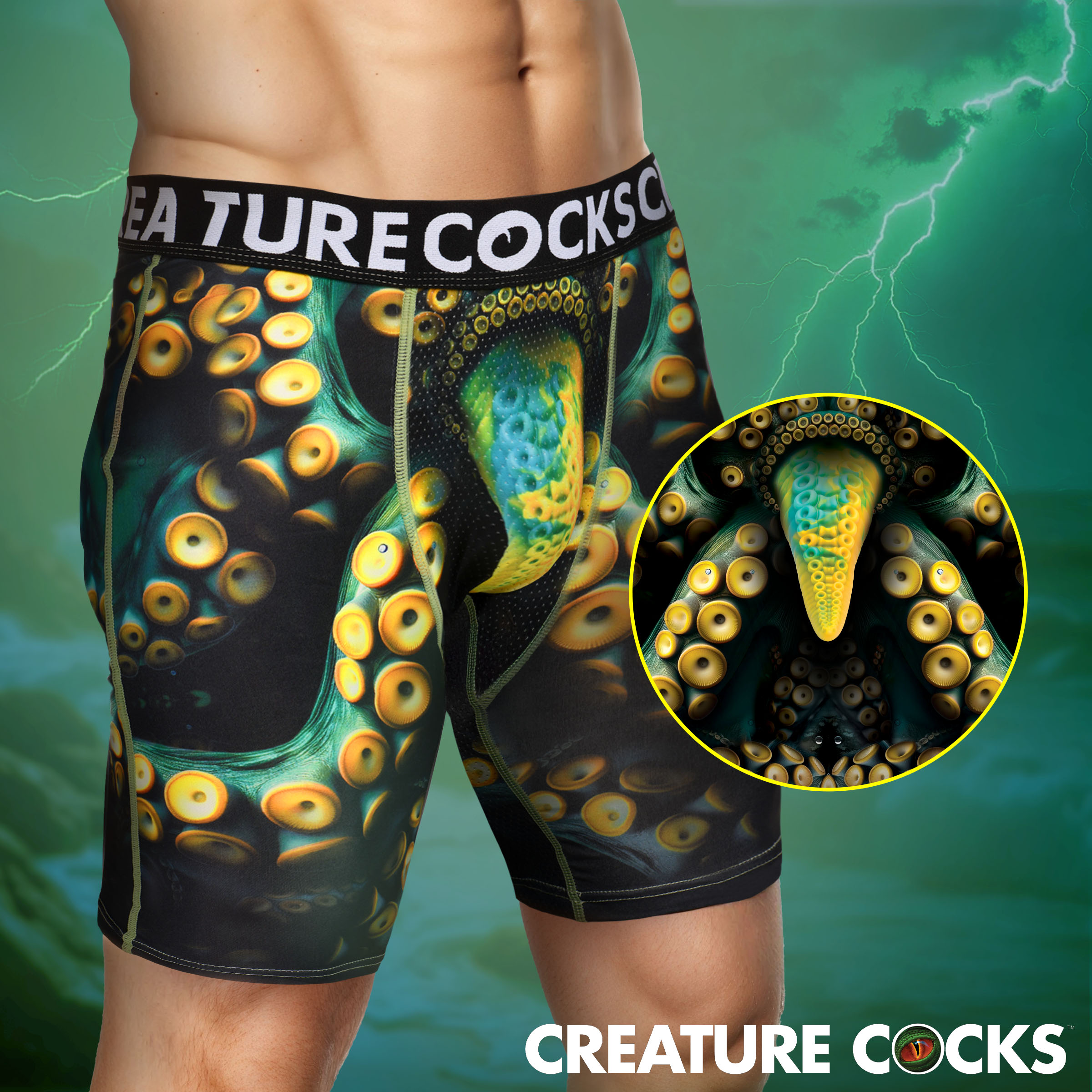 Creature Wear Monstropus Tentacled Monster Boxer Shorts - X-Large 1 Creature Wear Monstropus Tentacled Monster Boxer Shorts - X-Large