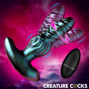 Octo-Squirm Vibrating and Squirming Silicone Anal Plug