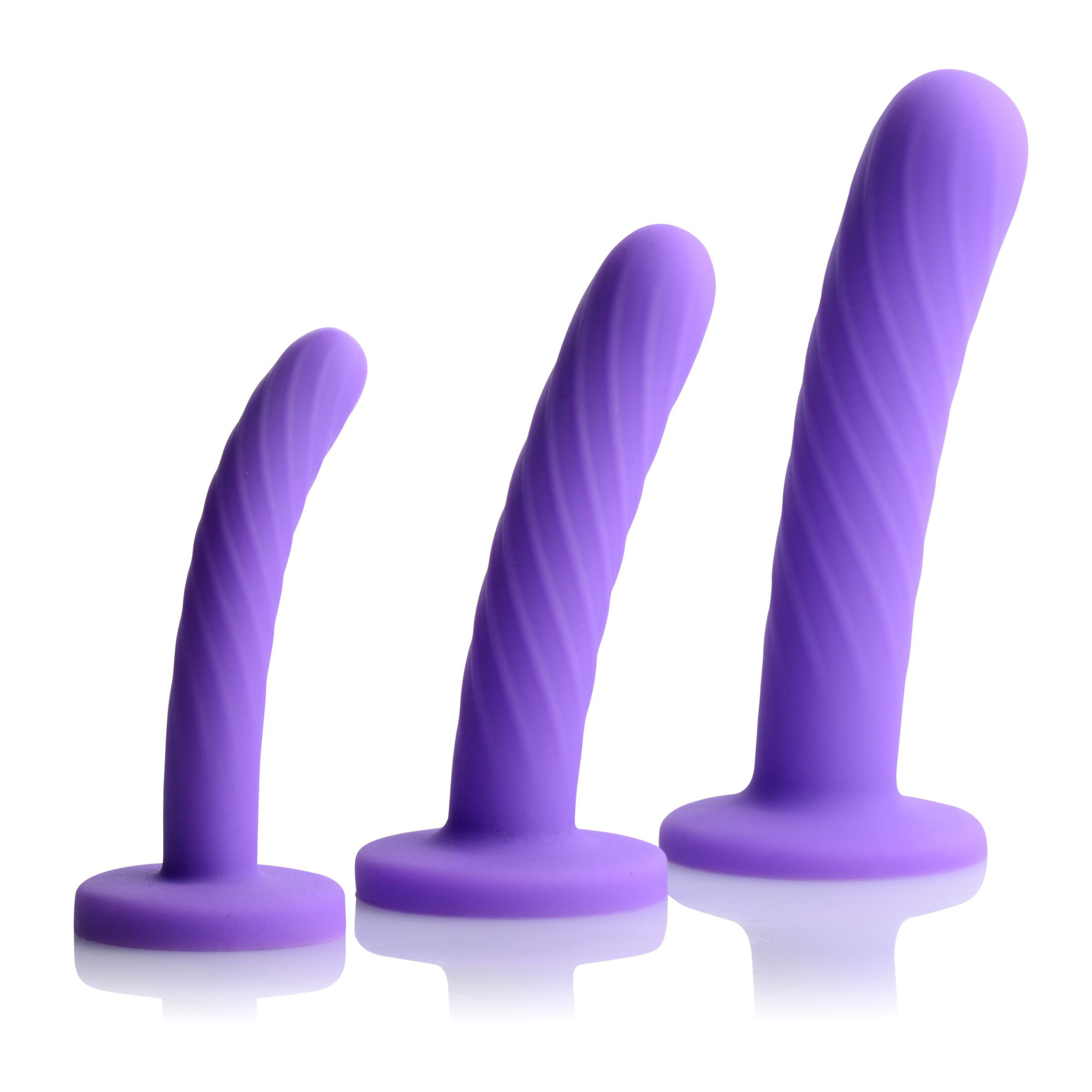 Tri-Play 3 Piece Silicone Dildo Set 1 Tri-Play 3 Piece Silicone Dildo Set