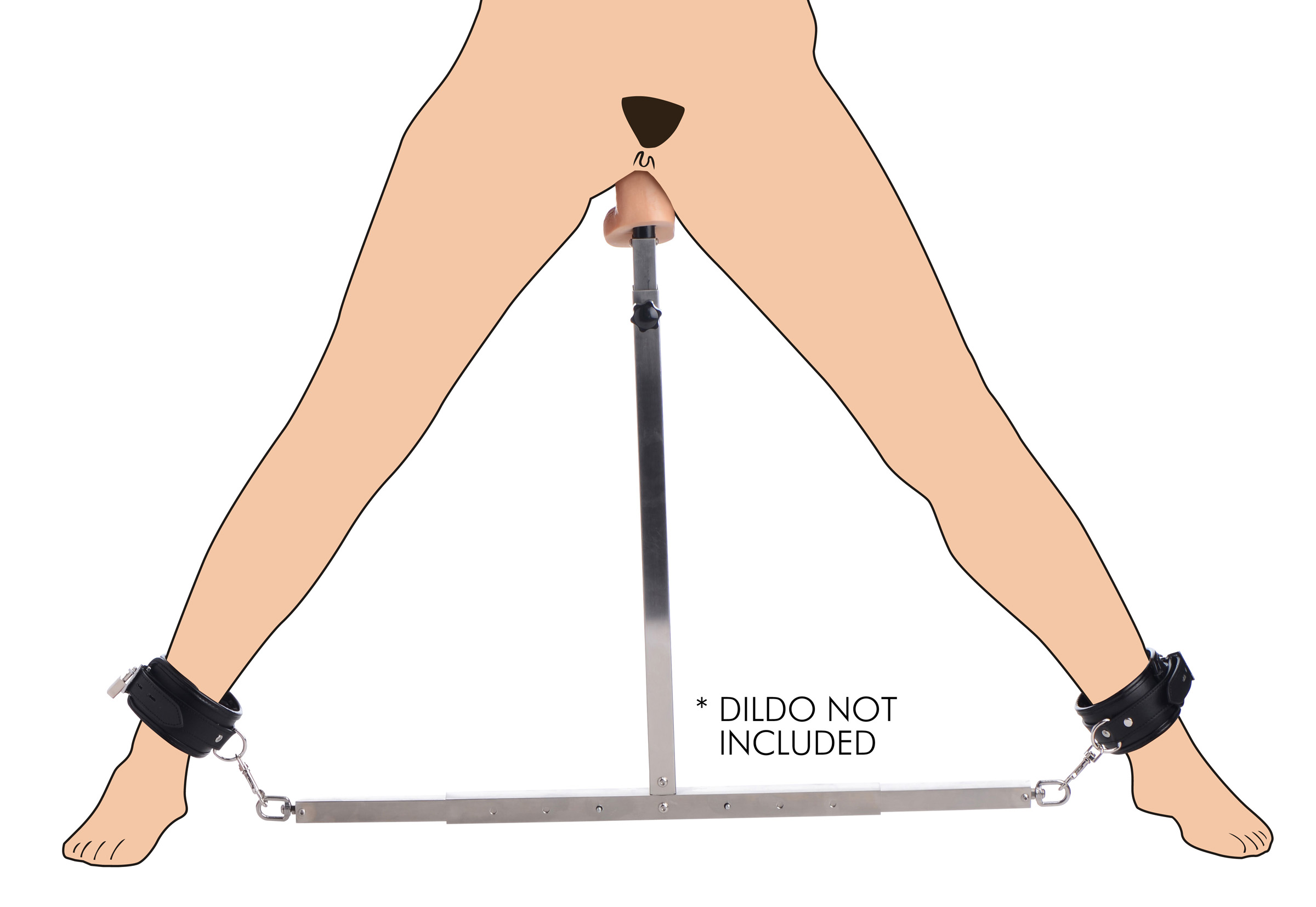 Squat Anal Impaler with Spreader Bar and Cuffs 1 Squat Anal Impaler with Spreader Bar and Cuffs