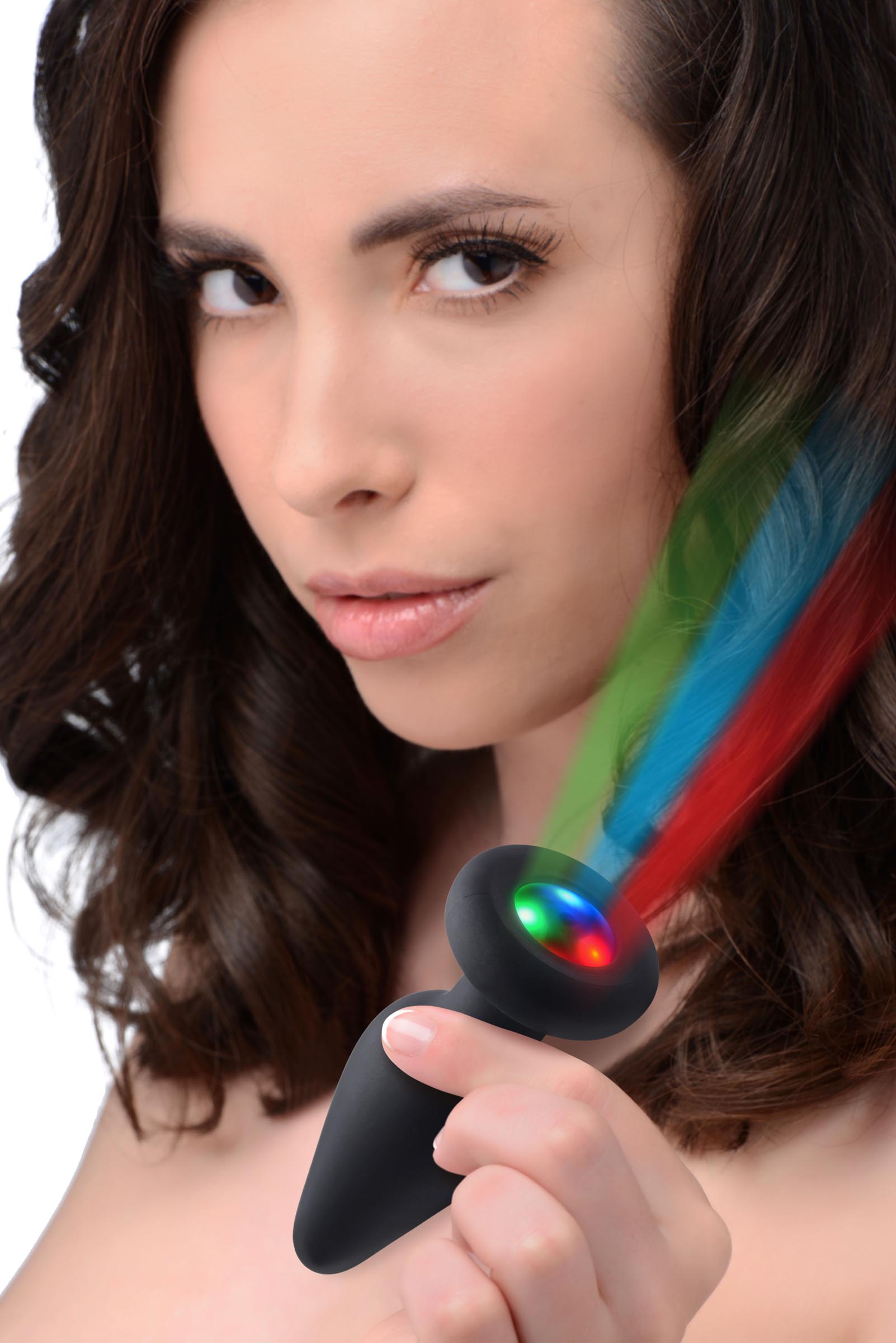 Light Up Silicone Anal Plug - Medium 1 Light Up Silicone Anal Plug - Medium