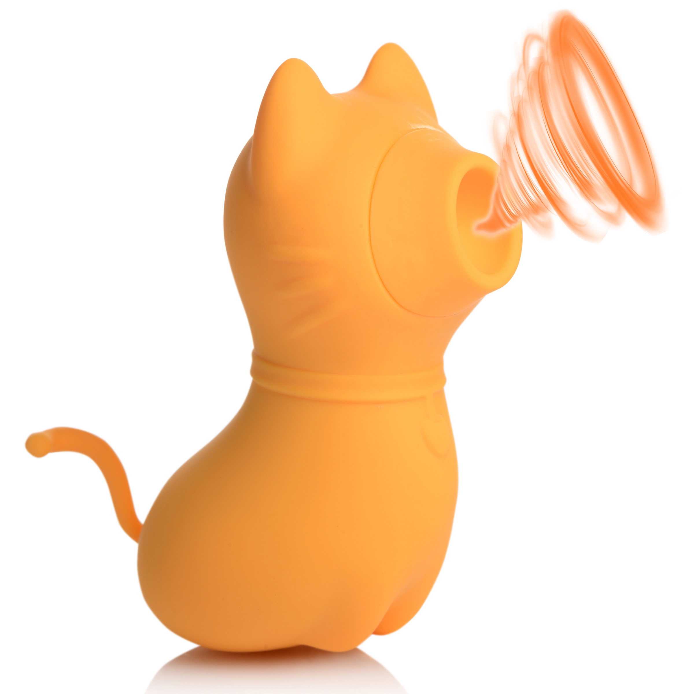 Sucky Kitty Silicone Clitoral Stimulator - Orange 1 Sucky Kitty Silicone Clitoral Stimulator - Orange