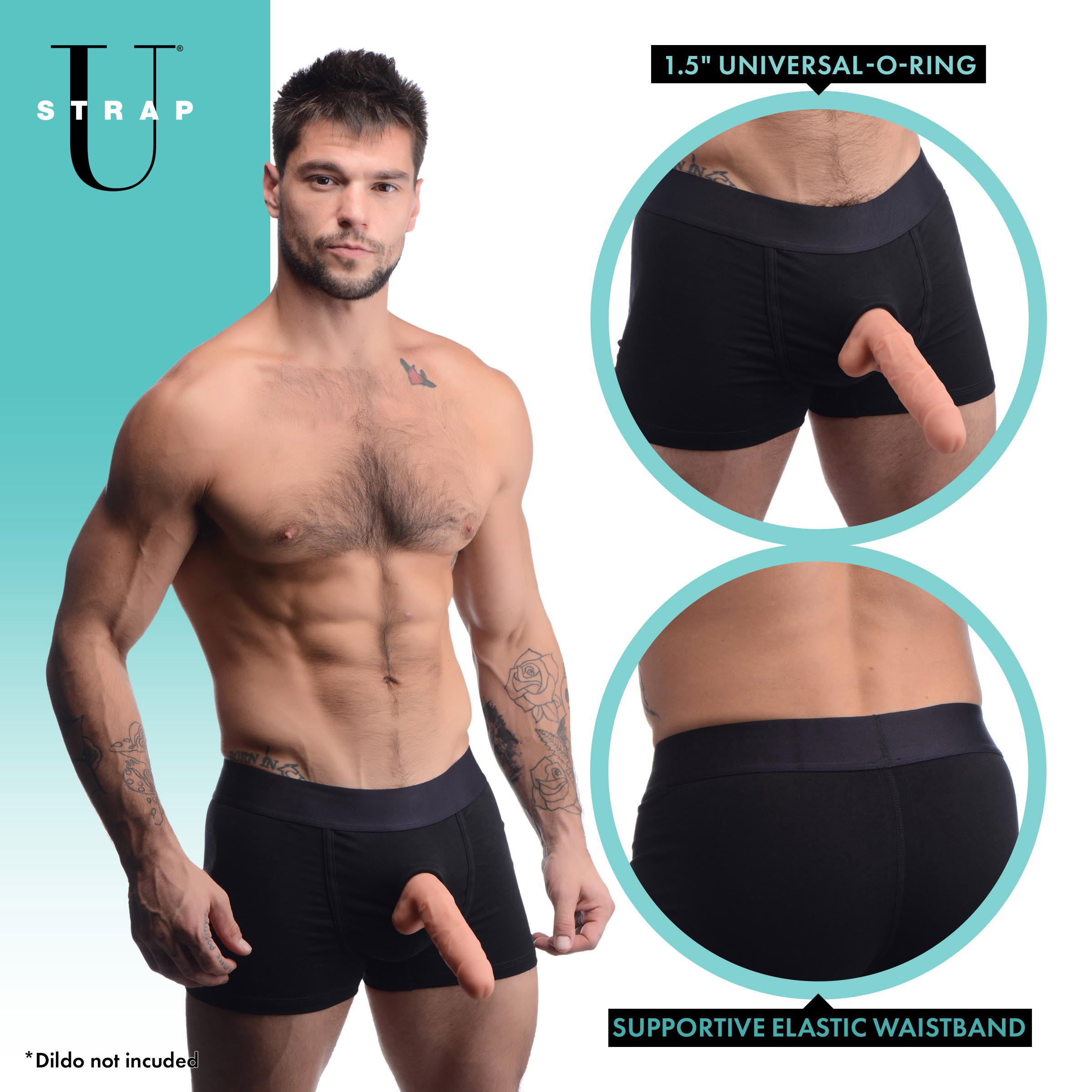 Armor Mens Boxer Harness with O-Ring - LXL 1 Armor Mens Boxer Harness with O-Ring - LXL